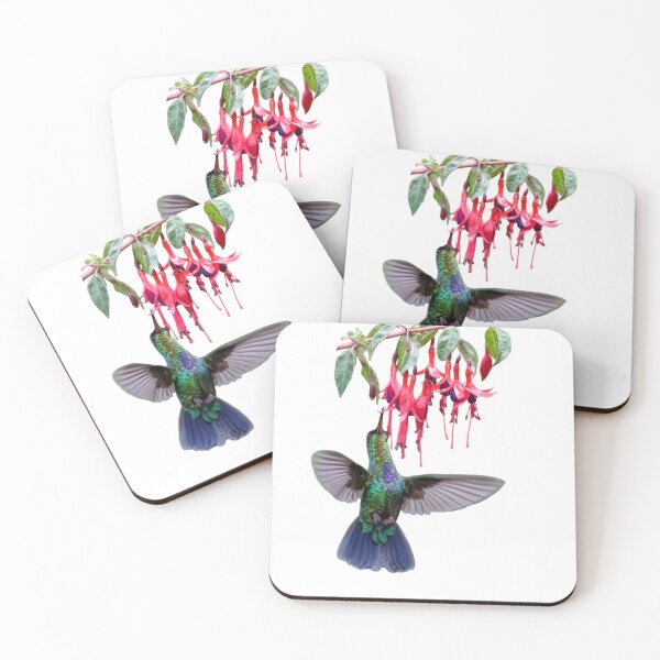 Item preview, Sipping sweet: Fiery throated hummingbird designed and sold by Rachel Lee Young - Land of the Hummingbird.