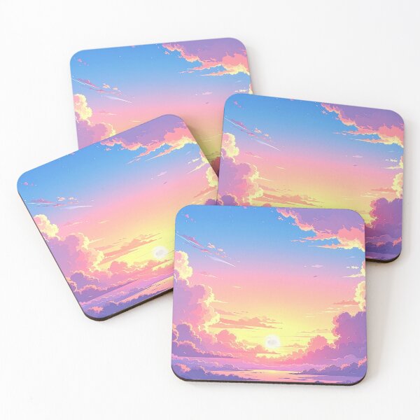 Item preview, Anime Sunset Pastel Clouds Sky designed and sold by BetweenForms.