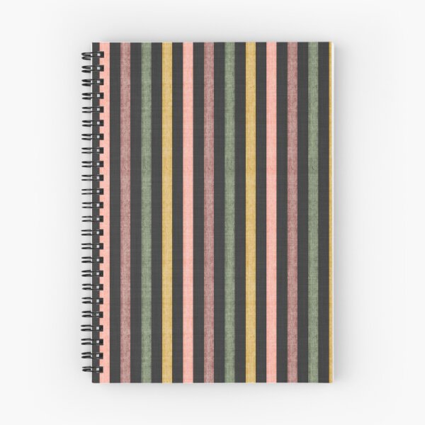 Item preview, Midnight Black Multi Color Vertical Stripe Muted Gold Sage Ticking designed and sold by chrisdembinski.