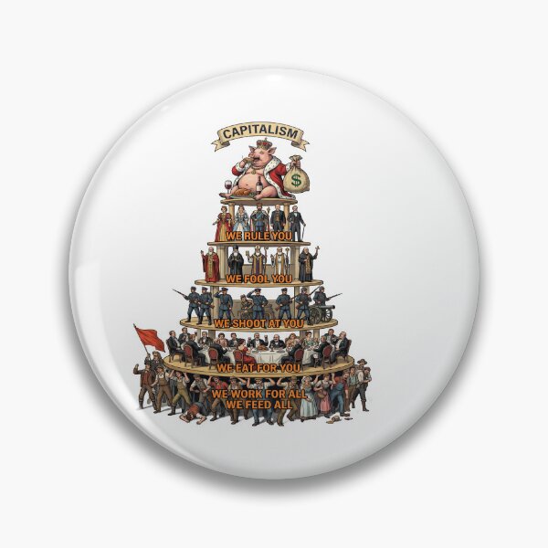 Item preview,  Pyramid of Capitalist System Satirical Vintage designed and sold by TeeARTHY.