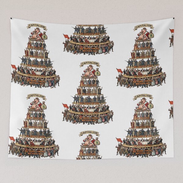 Item preview,  Pyramid of Capitalist System Satirical Vintage designed and sold by TeeARTHY.