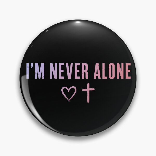 Item preview, Pastel I'm Never Alone Christian Faith Heart & Cross Design designed and sold by pixiedustpaint.