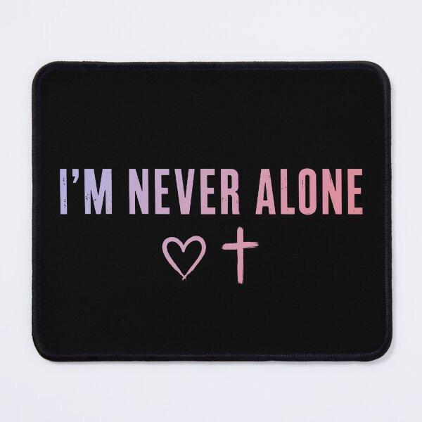 Item preview, Pastel I'm Never Alone Christian Faith Heart & Cross Design designed and sold by pixiedustpaint.