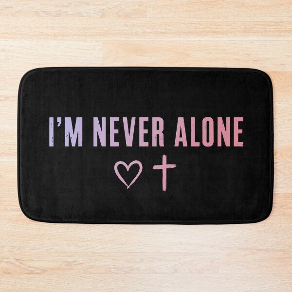 Item preview, Pastel I'm Never Alone Christian Faith Heart & Cross Design designed and sold by pixiedustpaint.