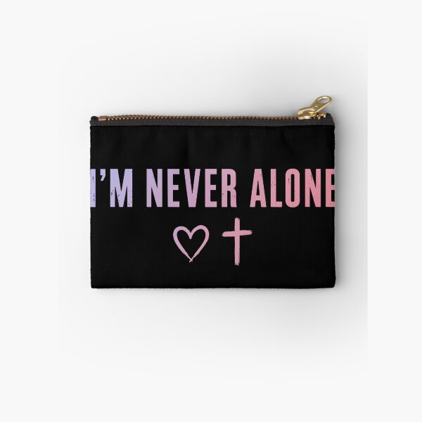 Item preview, Pastel I'm Never Alone Christian Faith Heart & Cross Design designed and sold by pixiedustpaint.