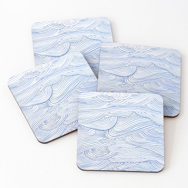 Item preview, Watercolor pattern of ocean waves designed and sold by ElizabethCoelho.