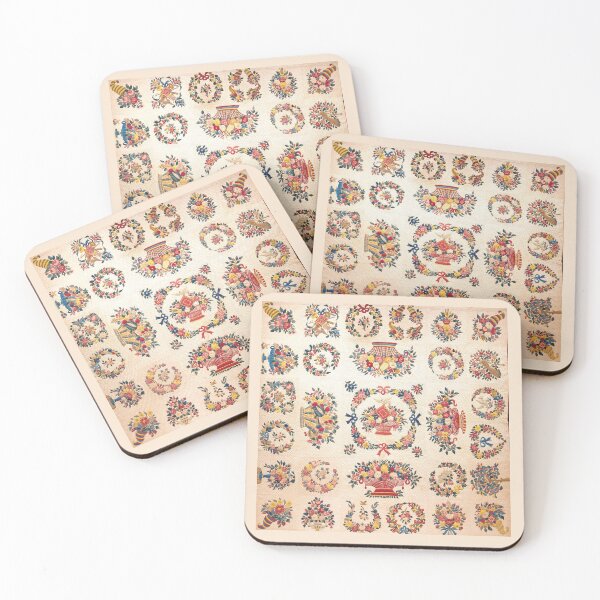 Item preview, Antique Quilt Fruit Flowers designed and sold by collageDP.