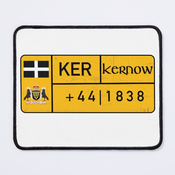 Item preview, Cornwall License Plate Sticker | Yellow Vintage Plate Design & Cornwall Flag | Celtic Heritage Series designed and sold by Mawtini Collective.