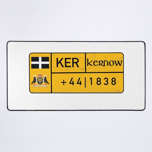 Item preview, Cornwall License Plate Sticker | Yellow Vintage Plate Design & Cornwall Flag | Celtic Heritage Series designed and sold by Mawtini Collective.