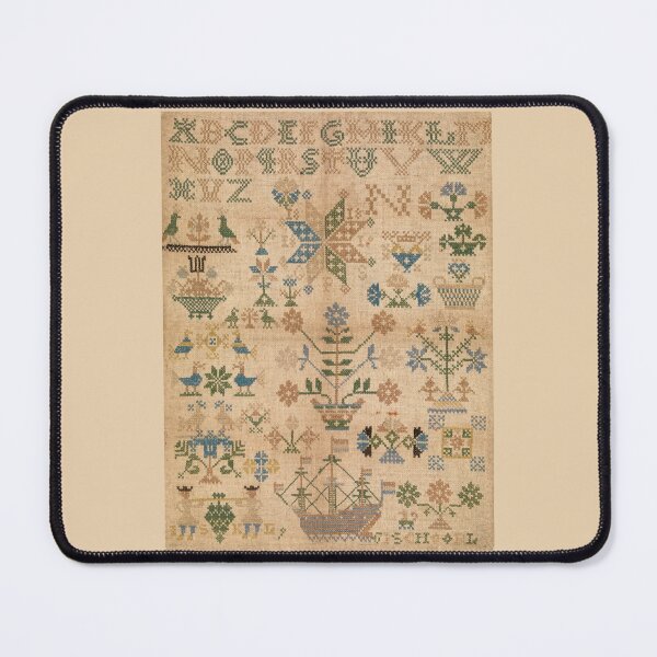 Item preview, Antique Sampler 1819 Ship designed and sold by collageDP.