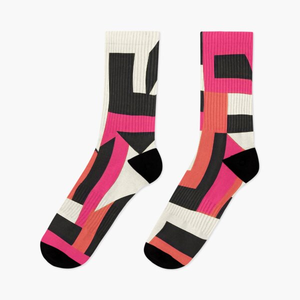 Item preview, Geometric Abstract Designs in Pink, White, And Black designed and sold by DEC02.