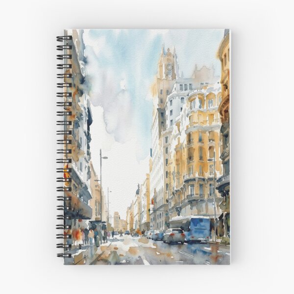 Item preview, Madrid Gran Via Watercolor Scene designed and sold by caracatita75.