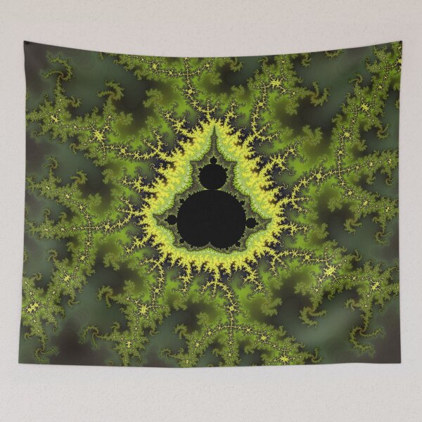 Item preview, Mandelbrot Fractal Zoom Lime Green Mathematical Art designed and sold by pinkal.