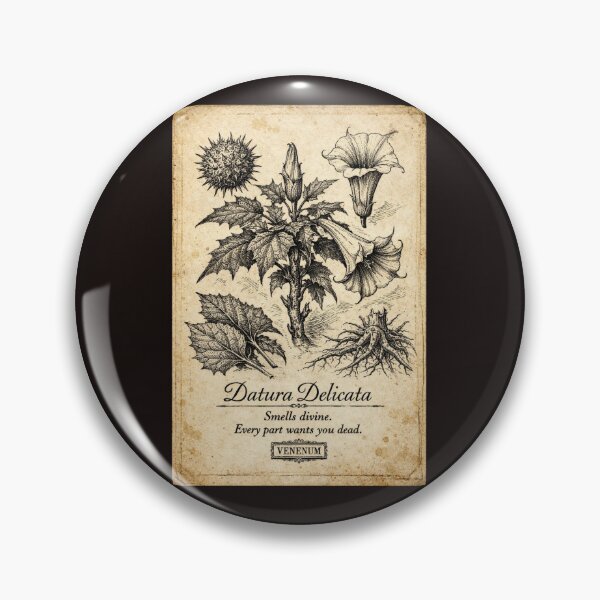 Item preview, Datura Delicata Funny Poisonous Plant Victorian Botanical Print Gift designed and sold by Print Loft.