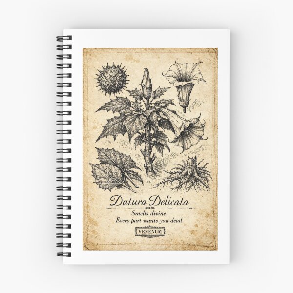 Item preview, Datura Delicata Funny Poisonous Plant Victorian Botanical Print Gift designed and sold by Print Loft.