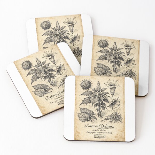 Item preview, Datura Delicata Funny Poisonous Plant Victorian Botanical Print Gift designed and sold by Print Loft.