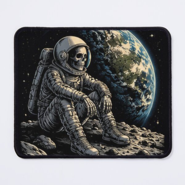 Item preview, Skeleton Astronaut on the Moon – Cosmic Space Adventure Gothic Art designed and sold by SkeletonMood.