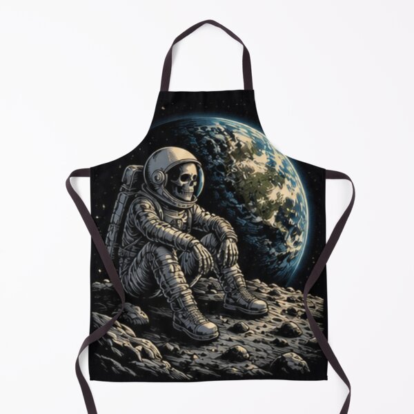 Item preview, Skeleton Astronaut on the Moon – Cosmic Space Adventure Gothic Art designed and sold by SkeletonMood.
