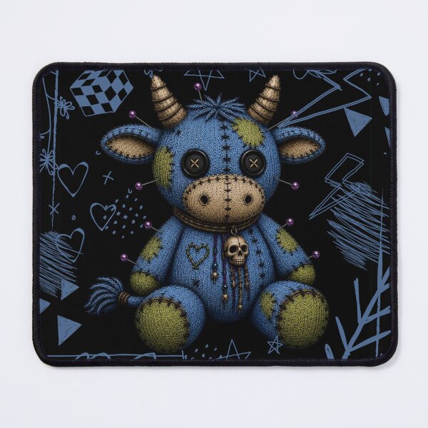 Item preview, Dark Kawaii Voodoo Bull - Black Version designed and sold by CaylaTay.