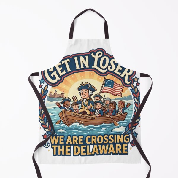 Item preview, Get In Loser We Are Crossing The Delaware George Washington Meme designed and sold by Wear Sculpt.