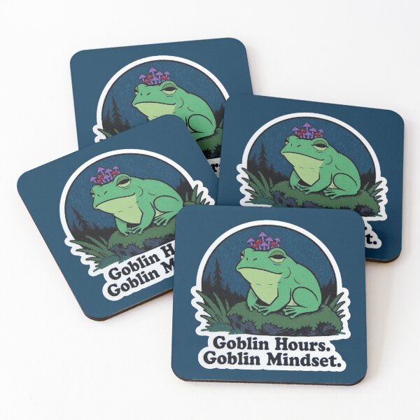 Item preview, Goblin Hours Goblin Mindset Frog Mushroom Crown Funny Design designed and sold by BooDesignStudio.
