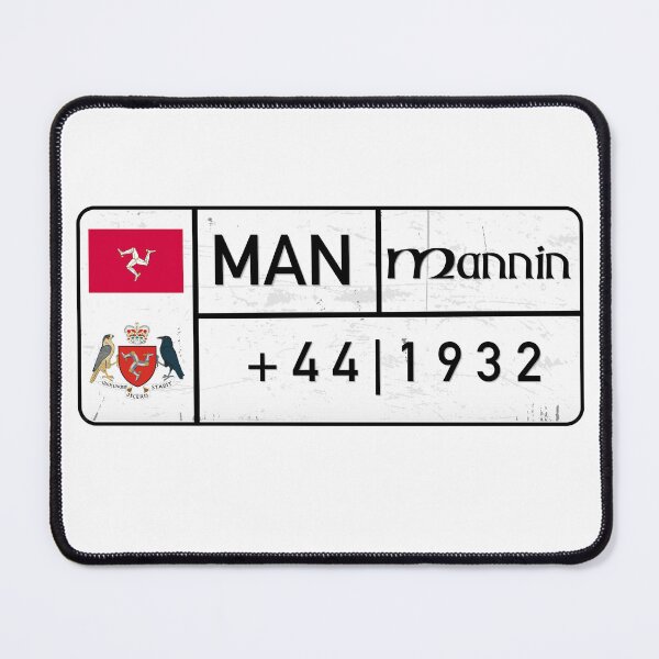 Item preview, Isle of Man License Plate Sticker | White Plate Design & Isle of Man Flag | Celtic Heritage Series designed and sold by Mawtini Collective.