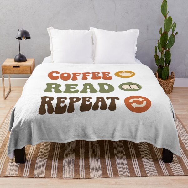 Item preview, Coffee Read Repeat Retro Groovy Book Lover Design designed and sold by Glotify.