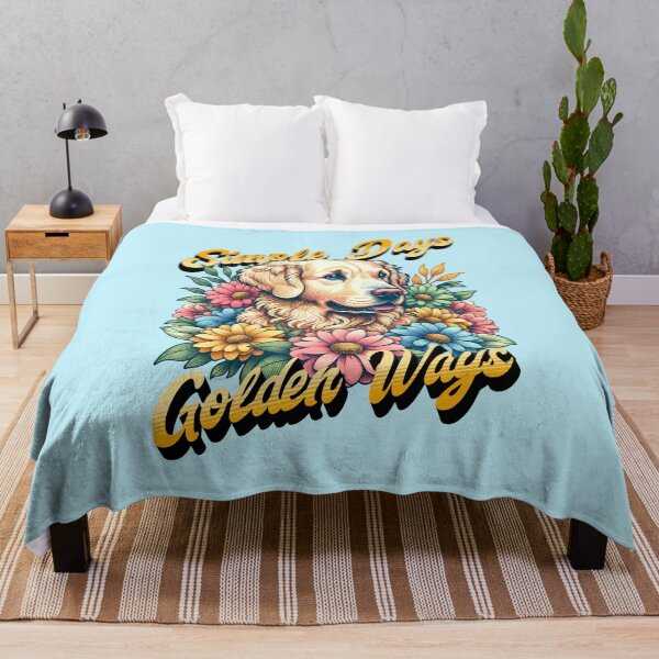 Item preview, Simple Days Golden Ways Golden Retriever Floral Retro Cottagecore Design designed and sold by Sachie's Studio.