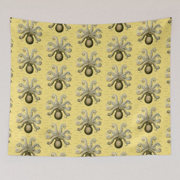 Item preview, Octopus  – Haeckel Vintage Science Art - Butter Yellow designed and sold by FUNKARIUM.