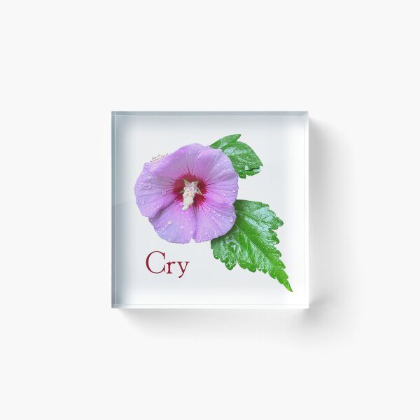 Item preview, Cry, Purple flower with leaves designed and sold by Josephine Ethereal.