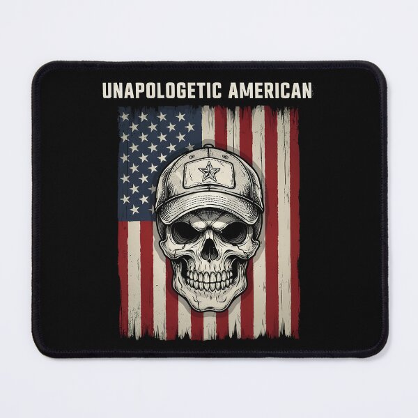 Item preview, Unapologetic American Patriotic Skull Flag designed and sold by OldGloryForge.