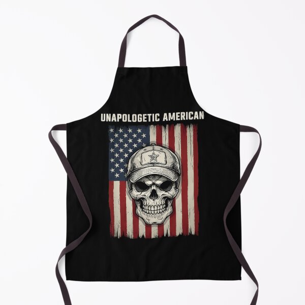 Item preview, Unapologetic American Patriotic Skull Flag designed and sold by OldGloryForge.