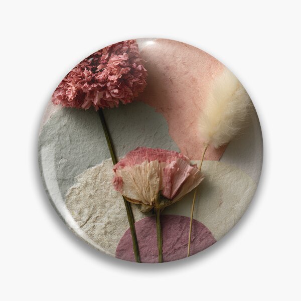 Item preview, Pink Botanical Collage Dusty Rose Cottagecore Art designed and sold by daila70.