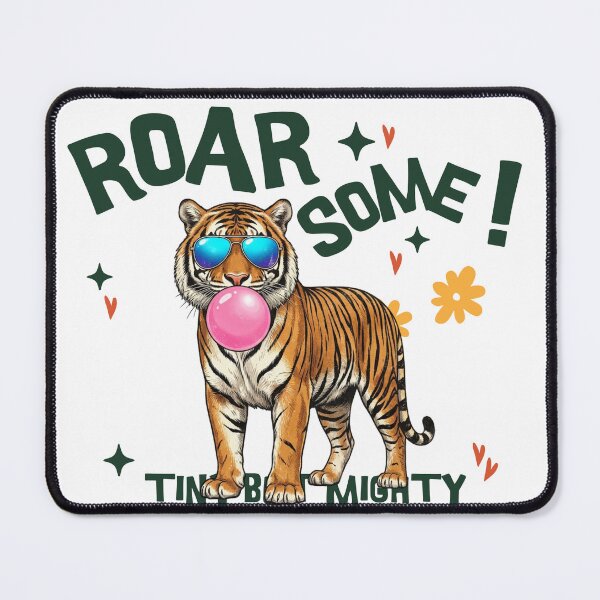 Item preview, Roarsome Tiger Cooler Tiger with Bubble Gum Kawaii designed and sold by BoosterShop.