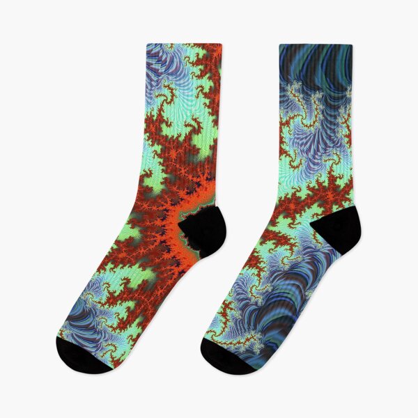 Item preview, Trippy Fractal Pattern Abstract Electric Red Blue Design designed and sold by pinkal.