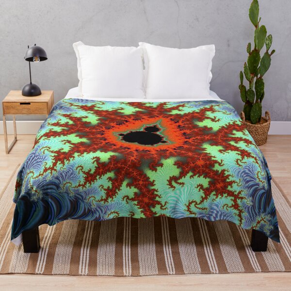 Item preview, Trippy Fractal Pattern Abstract Electric Red Blue Design designed and sold by pinkal.