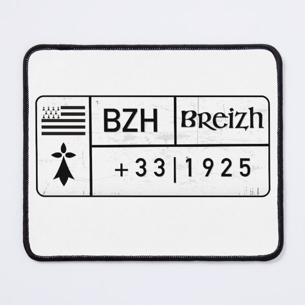 Item preview, Britanny License Plate Sticker | White Plate Design & Britanny Flag | Celtic Heritage Series designed and sold by Mawtini Collective.