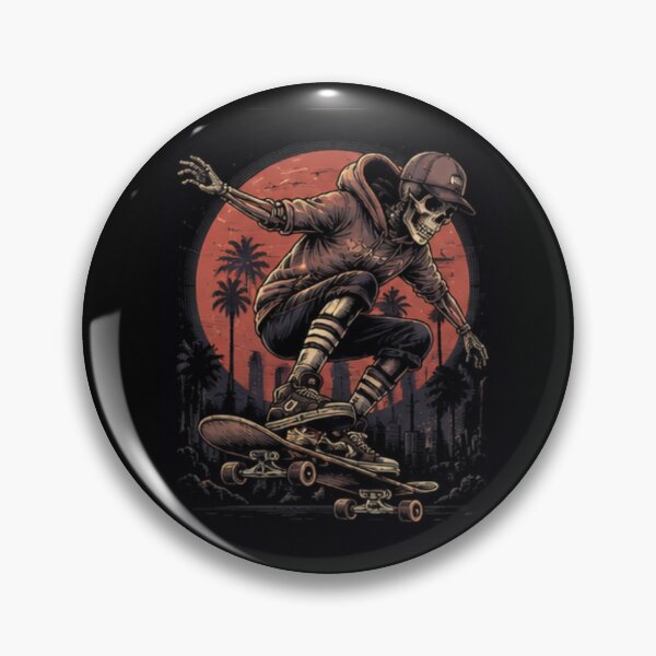 Item preview, Skeleton Skateboarder Sunset Street Art Graphic designed and sold by SkeletonMood.