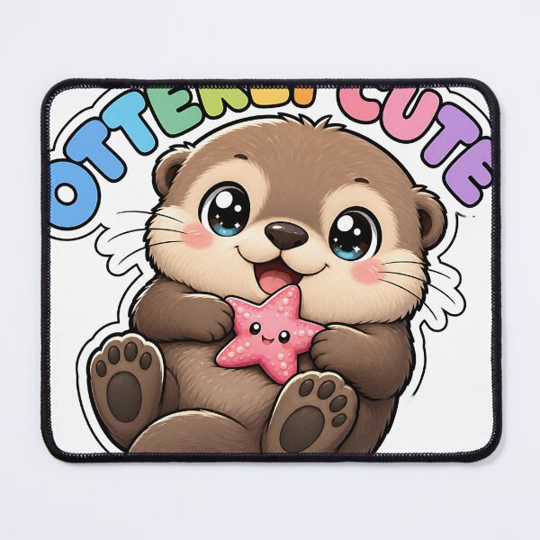Item preview, Otterly Cute Sweet Otter with Starfish Kawaii designed and sold by BoosterShop.