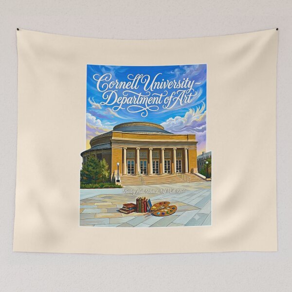 Item preview, Vintage Bailey Hall Academic Gouache Illustration designed and sold by EvergreenPark - Tee Studio.