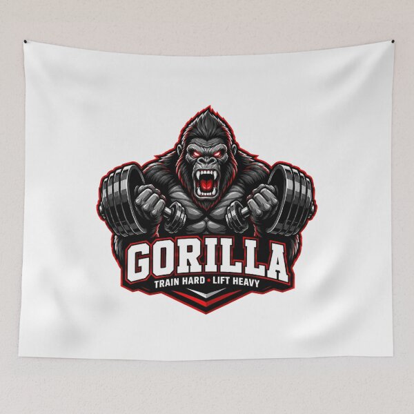 Item preview, Gorilla Gym Train Hard Lift Heavy Fitness Logo designed and sold by Digistore1221.