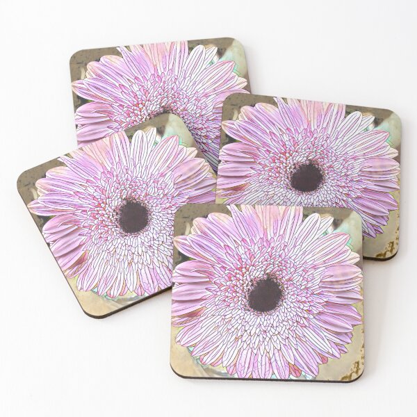 Item preview, Abstract Impressionist Pink Gerbera Daisy Pastel Digital Art designed and sold by BalkanBloom.