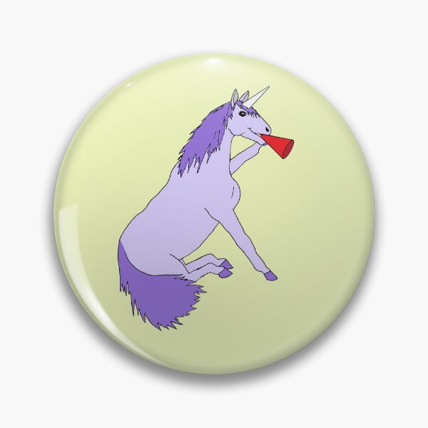 Item preview, Purple Protest or Party Unicorn Celebrating Die Cut designed and sold by JoyousArt4u.