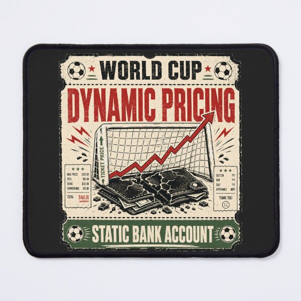 Item preview, World Cup Dynamic Pricing Static Bank Account Soccer designed and sold by POD DYNASTY | Original Print On Demand T-Shirt Graphics.