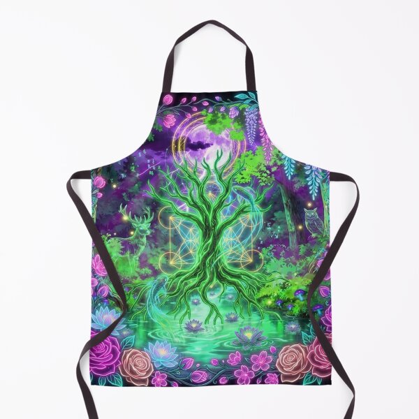 Item preview, Neon Mystic Forest Tree – Fantasy Nature Art designed and sold by DervoTeck2767.