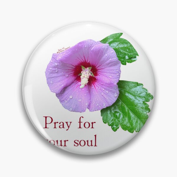 Item preview, Pray for your soul, Purple flower with leaves designed and sold by Josephine Ethereal.