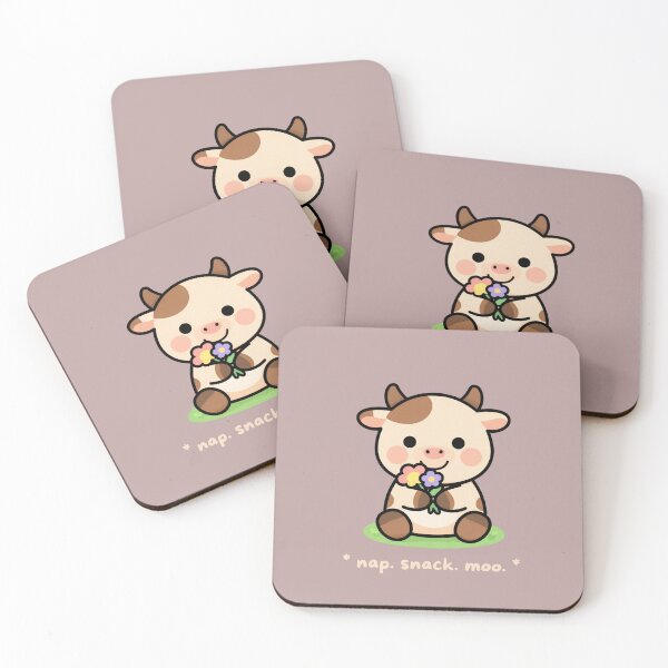 Item preview, nap. snack. moo. cute cow aesthetic designed and sold by BCapybara.