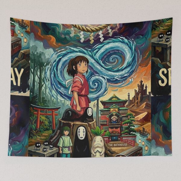 Item preview, A Journey to the Spirit Realm – Spirited Away Fine Art Print designed and sold by Art's Diner.