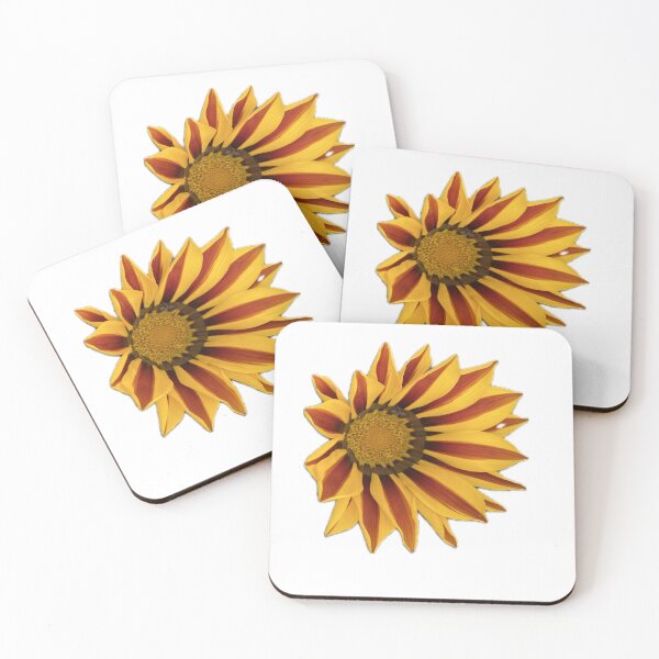 Item preview, Bold Yellow and Orange Striped Gazania Flower Cutout designed and sold by BalkanBloom.