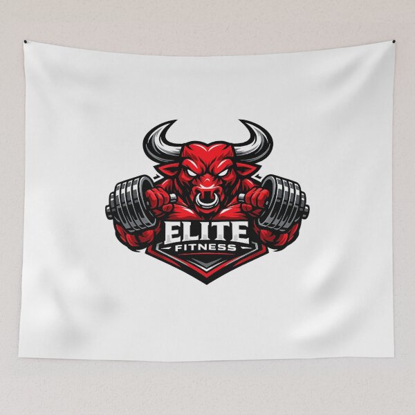 Item preview, Elite Fitness Angry Bull Gym Bodybuilding Logo designed and sold by Digistore1221.